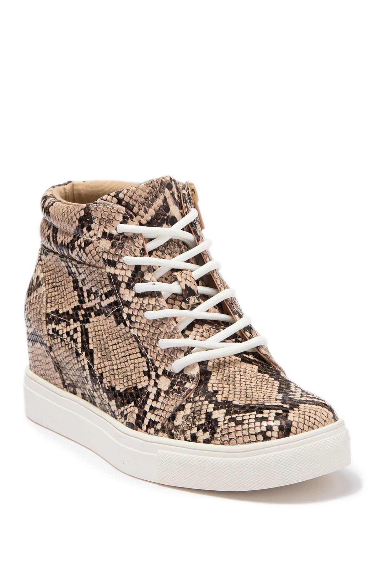 snakeskin sneaker wedges