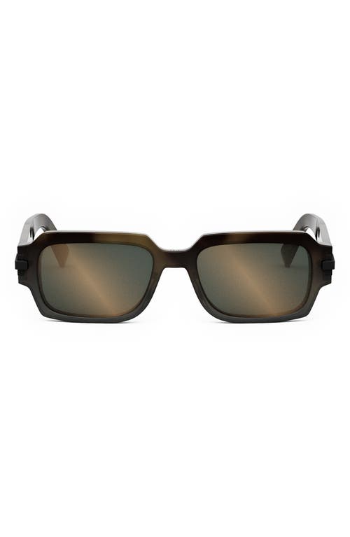 'DiorBlackSuit XL S1I 54mm Geometric Sunglasses in Havana /Smoke Mirror 