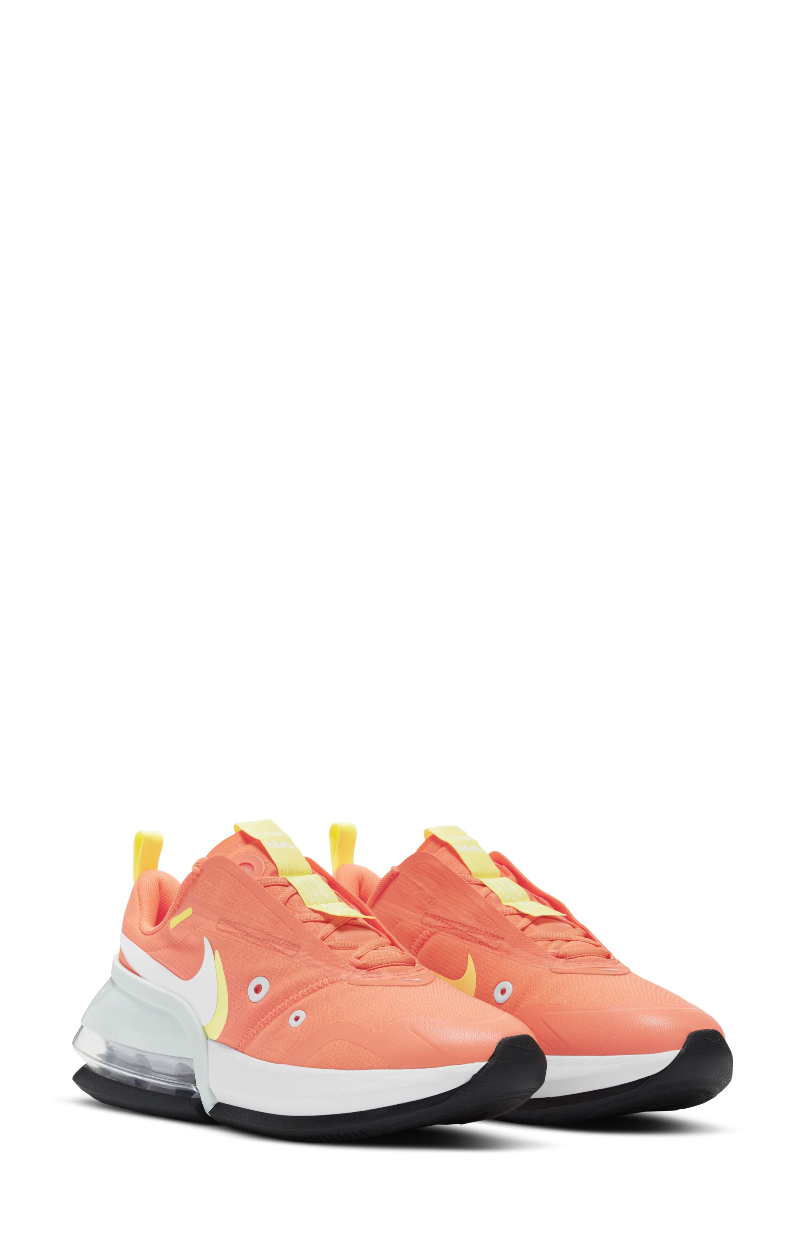 orange and gray sneakers
