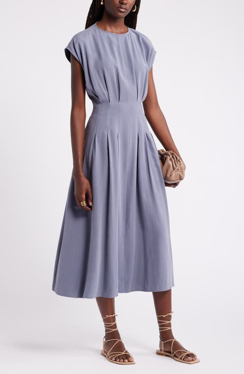 Nordstrom Pleated A-line Dress In Grey Folkstone