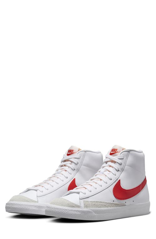 Blazer Mid '77 Vintage Sneaker in White/Picante Red