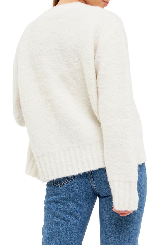 English Factory Fuzzy V-neck Cardigan In Cream