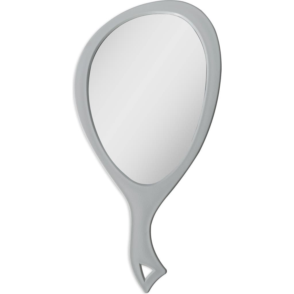 Zadro Teardrop Handheld Mirror With Handle In Pebble Gray