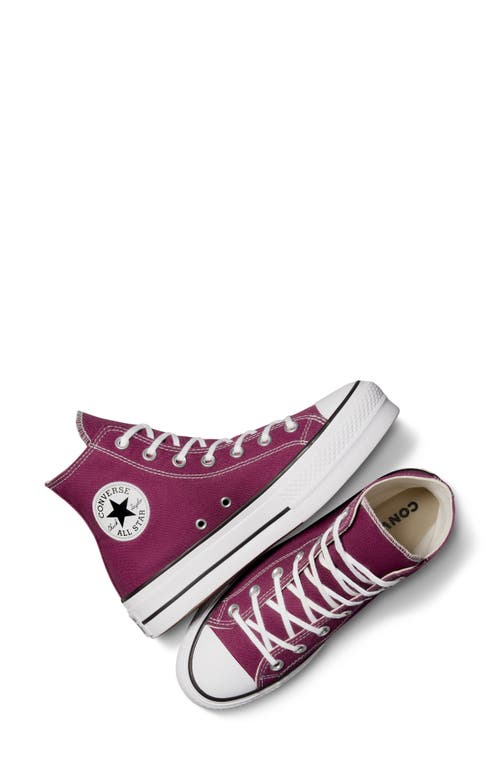 Shop Converse Chuck Taylor® All Star® Lift High Top Platform Sneaker In Legend Berry/white/black