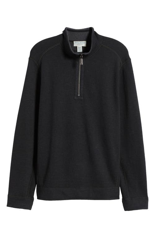 Shop Tommy Bahama New Flip Coast Half Zip Pullover In Black