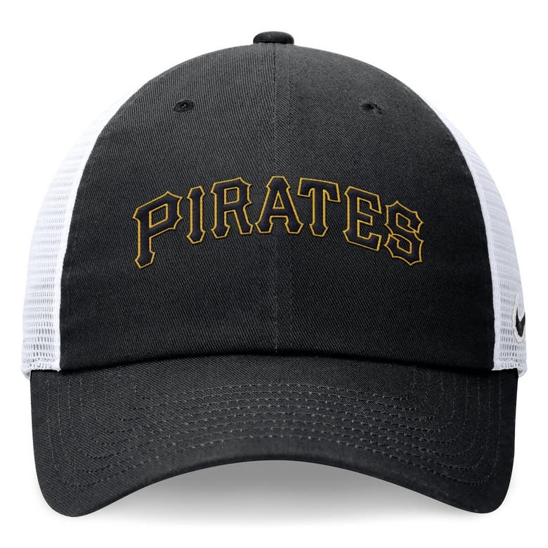 Shop Nike Black Pittsburgh Pirates Evergreen Wordmark Trucker Adjustable Hat