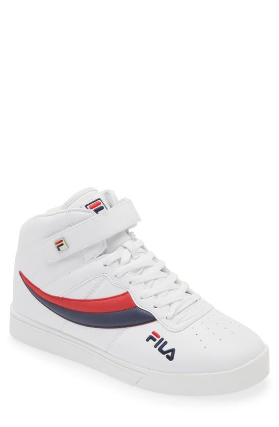 Fila Vulc 13 Reverse Flag High Top Sneaker In White