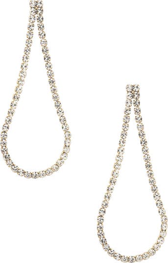 Ettika Crystal Teardrop Frontal Earrings Nordstrom 