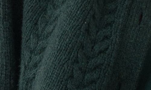 Shop Marine Layer Everly Cable Stitch Cardigan In Green Gable