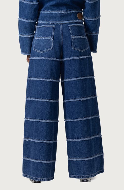 Honor The Gift Paneled High Waist Wide Leg Jeans In Indigo