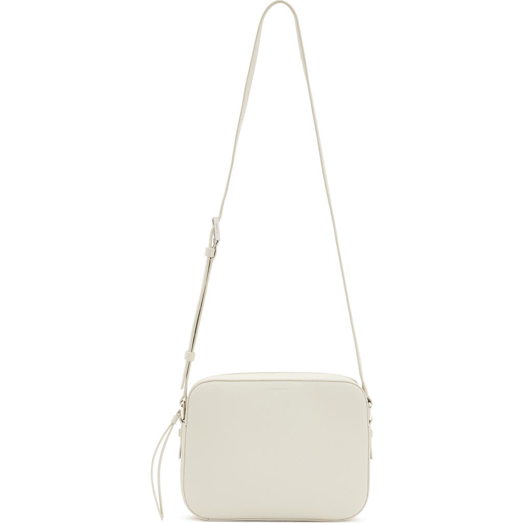 Allsaints Captain Square Crossbody Bag In Pampas White