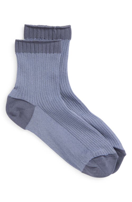 NORDSTROM NORDSTROM SPARKLE SHEER RIB QUARTER SOCKS