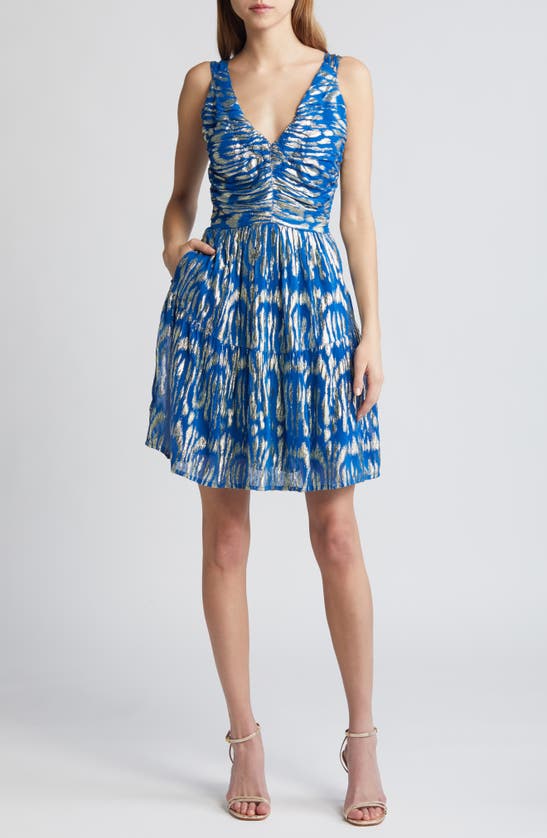 Shop Ciebon Mai Fit & Flare Dress In Blue