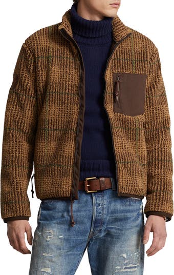 Polo Ralph Lauren Plaid Jacquard High Pile Fleece Jacket | Nordstrom
