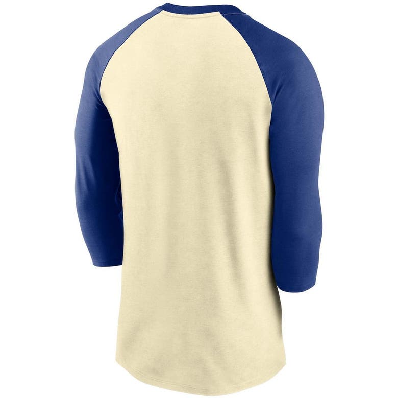 Nike / Men's Seattle Mariners Cream Cooperstown Raglan Three-Quarter Sleeve  Shirt