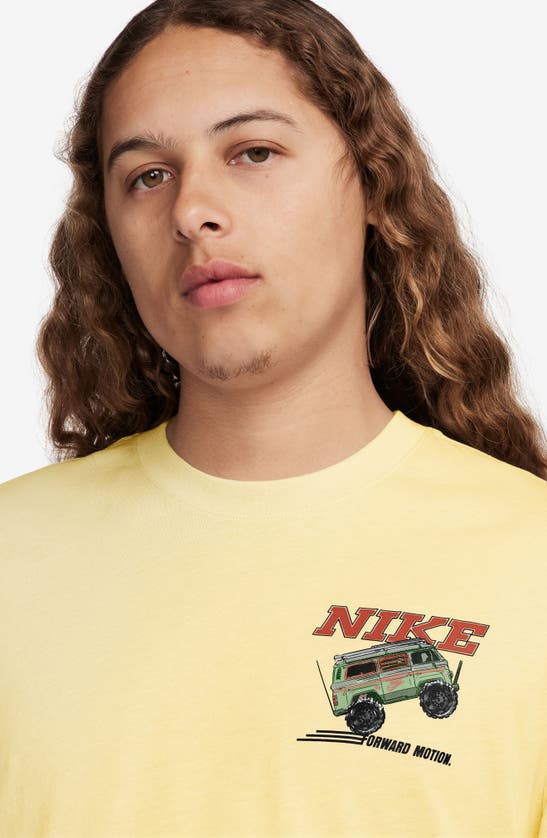 Shop Nike Sole Rally Graphic T-shirt In Soft Yellow