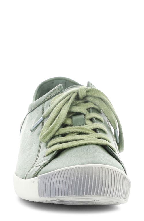 Shop Softinos By Fly London Isla Sneaker In 632 Olive Washed Leather