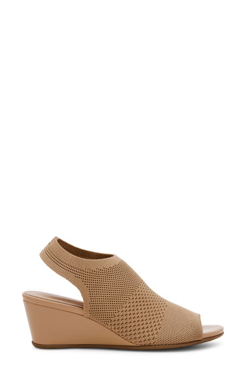 Anne Klein Bree Ankle Strap Sandal In Sandstone Knit