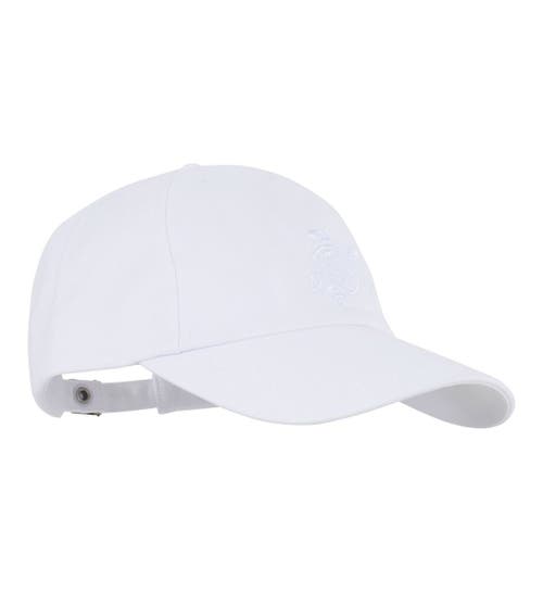 Vilebrequin Embroidered Baseball Cap In Blanc