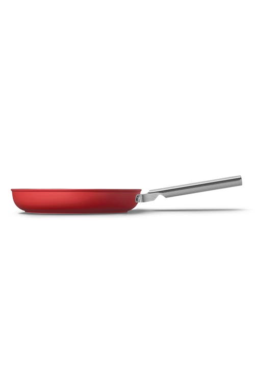 smeg 11-Inch Nonstick Frying Pan in Matte Red at Nordstrom