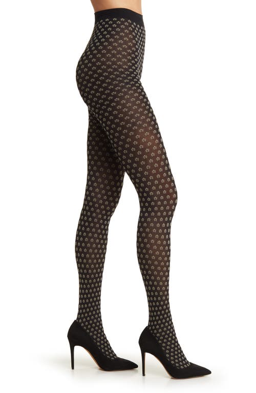Oroblu Little Flowers Tights in Black at Nordstrom, Size Large