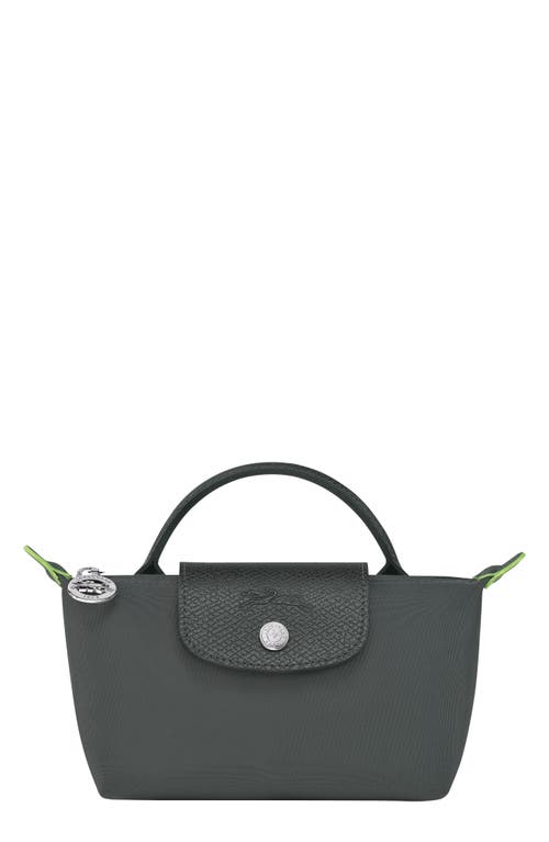 Longchamp Le Pliage Recycled Canvas Cosmetics Case in Graphite at Nordstrom
