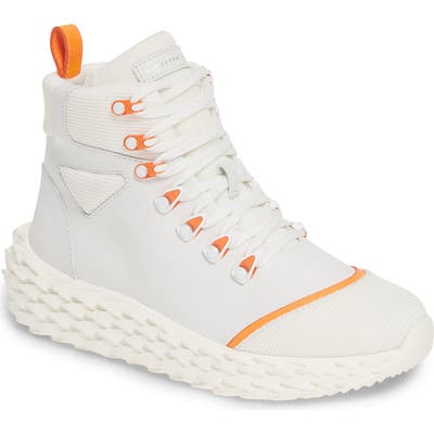 Giuseppe Zanotti High Top Platform Sneaker, White