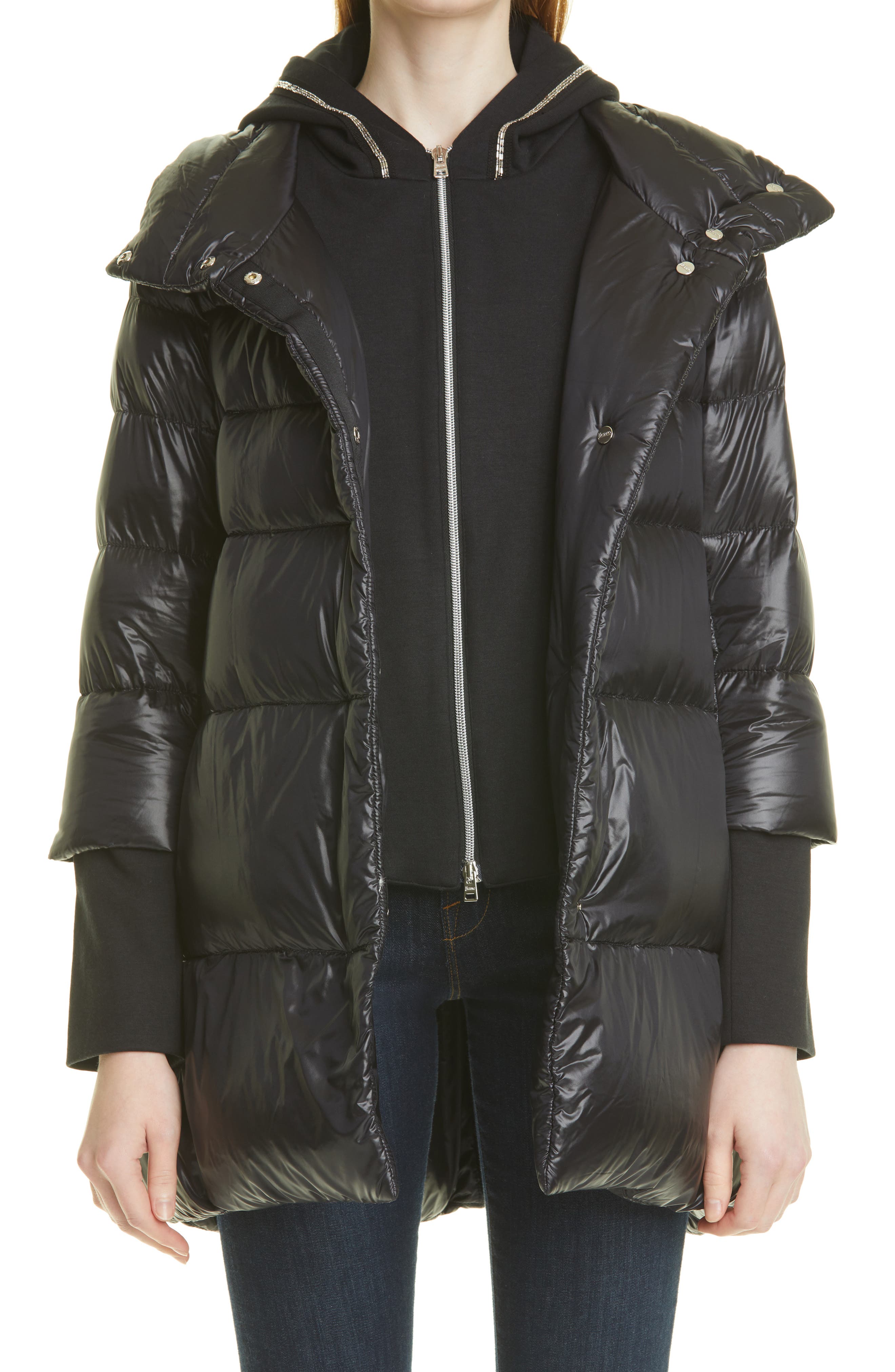 ladies black designer coat
