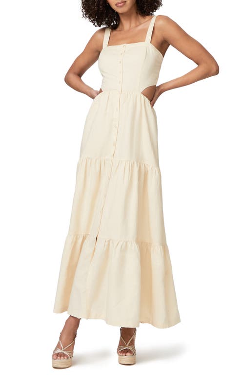 PAIGE Shadi Linen Blend Midi Sundress in Antique Paper at Nordstrom, Size Small