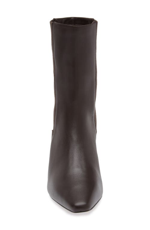 Shop Reiss Mina Pointed Toe Chelsea Boot In Chocolate