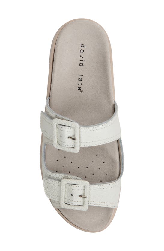 David Tate Frenchy Double Band Slide Sandal In White