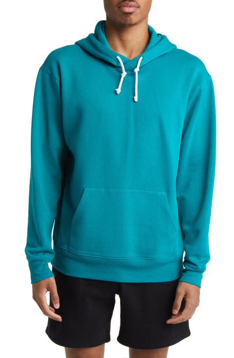 Embroidered Signature Cotton Hoodie - Luxury Blue