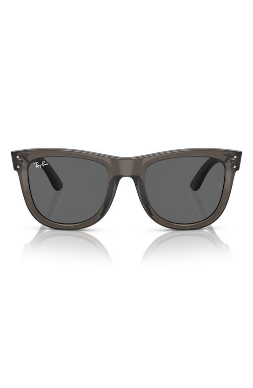 Shop Ray Ban Ray-ban Wayfarer Reverse 53mm Square Sunglasses In Dark Grey