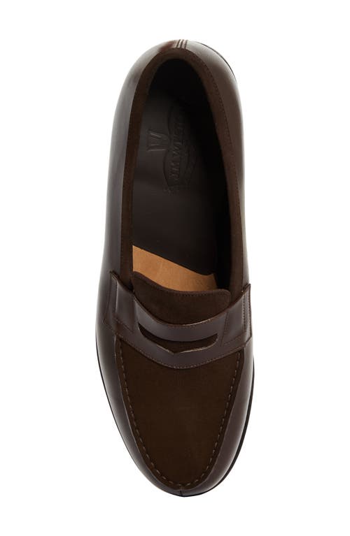 Shop Jm Weston Animation 180 Penny Loafer In Dark Brown