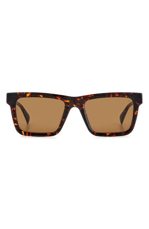 rag & bone 54mm Rectangular Sunglasses in Havana/Brown at Nordstrom