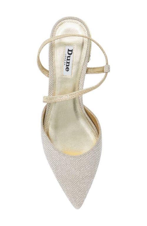 Dune London Harlem Slingback Pointed Toe Pump In Rose Gold