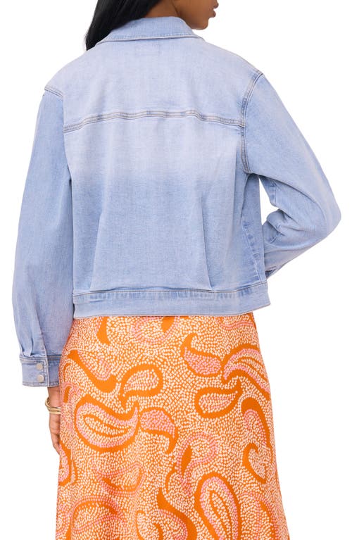 1.state Denim Jacket In Light Blue Wash