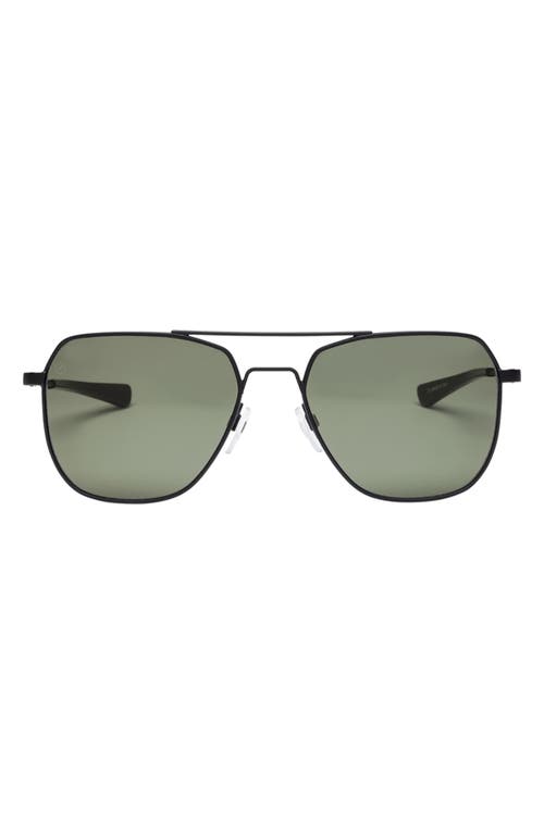 Rodeo 55mm Polarized Aviator Sunglasses in Matte Black/Grey Polar