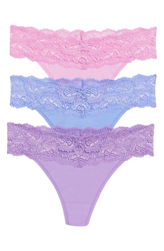 SKARLETT BLUE 3-PACK GODDESS LACE THONGS