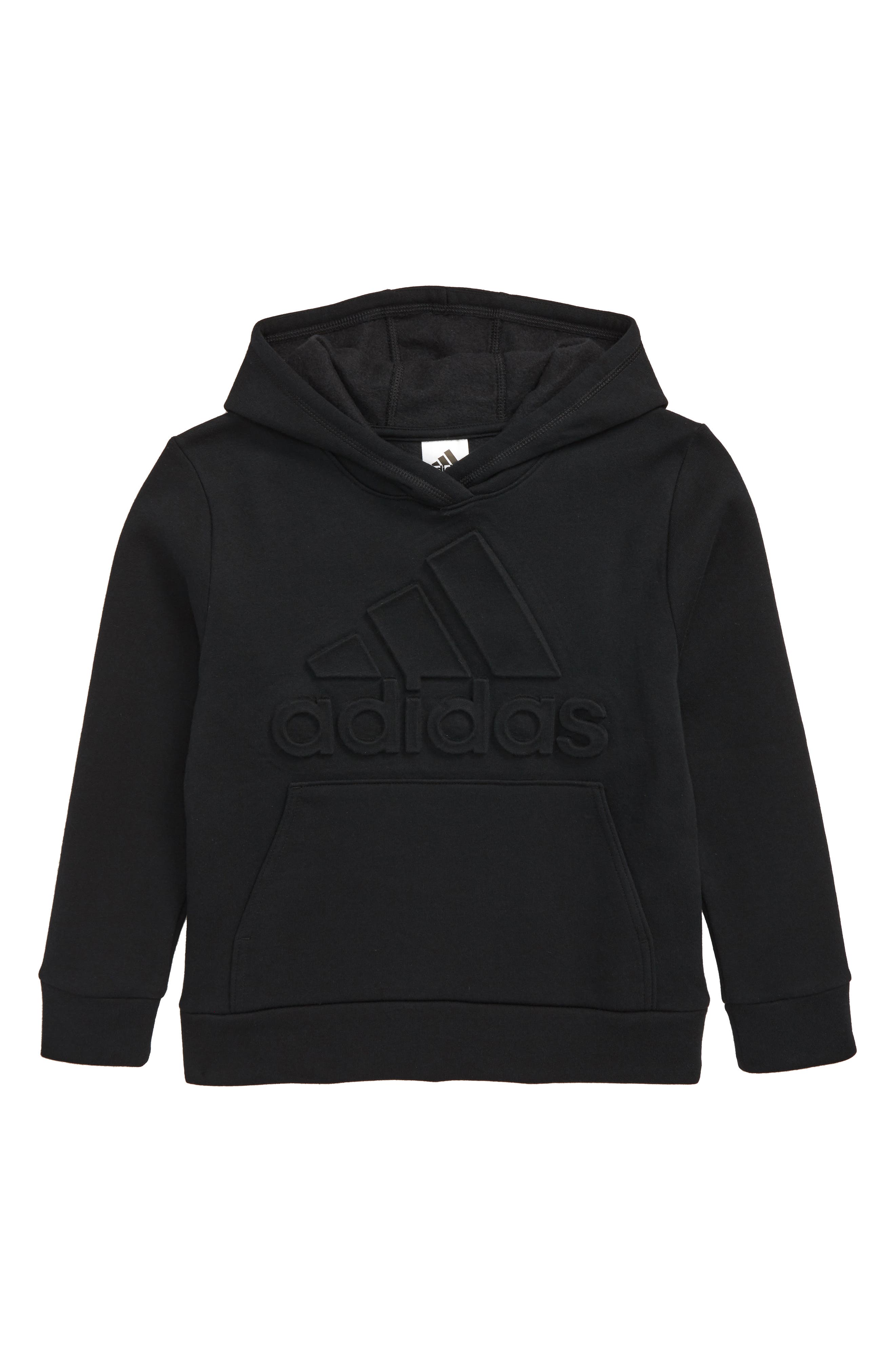 embossed badge of sport pullover hoodie