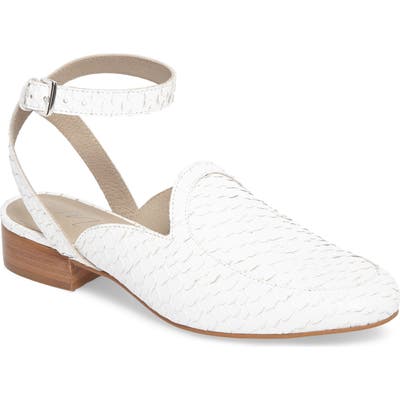 Matisse Half Moon Ankle Strap Loafer, White