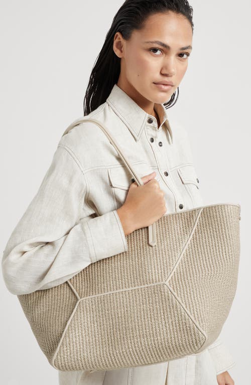 Shop Brunello Cucinelli Shopper Bag In Beige