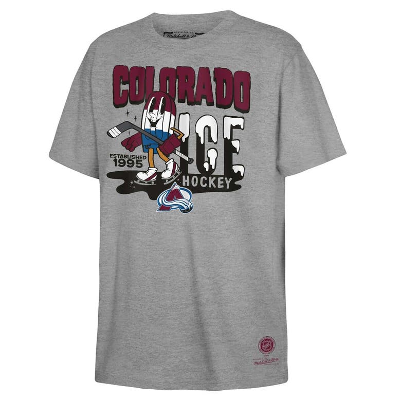 Mitchell & Ness Youth Gray Colorado Avalanche Popsicle T-shirt In Gray