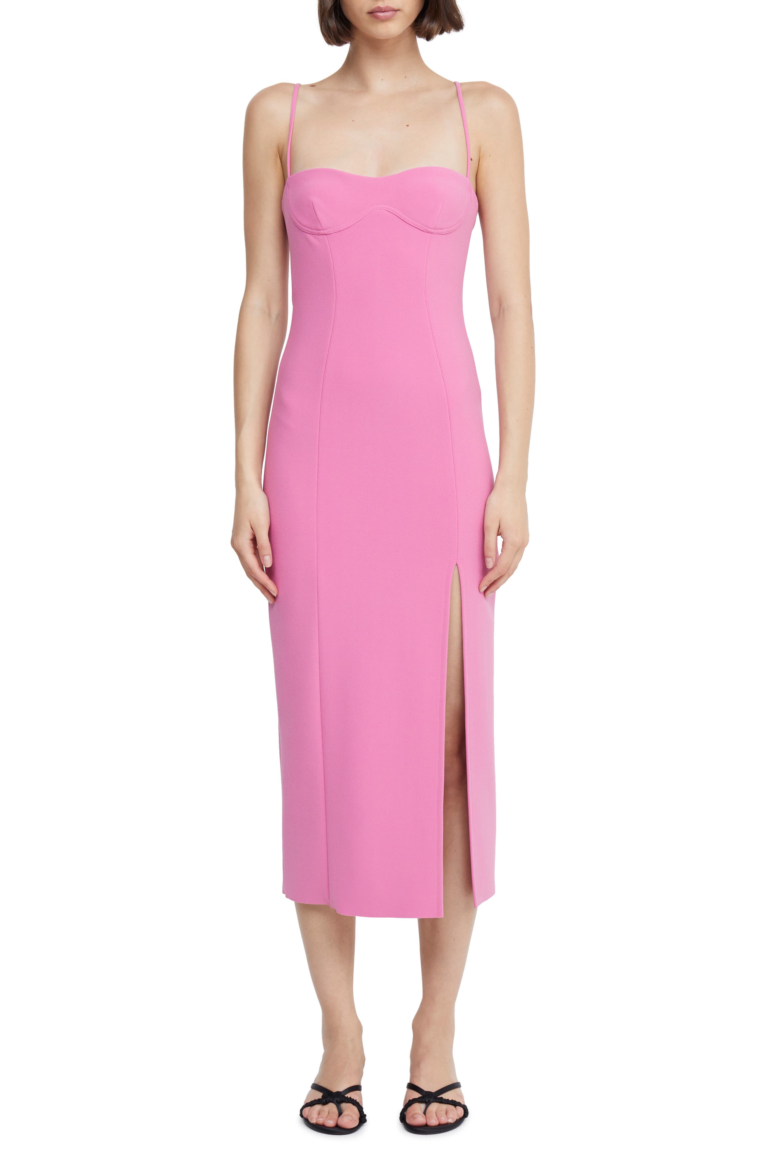 bec and bridge pink dress midi Ariven ASYM MIDI Dress - Powder PINK