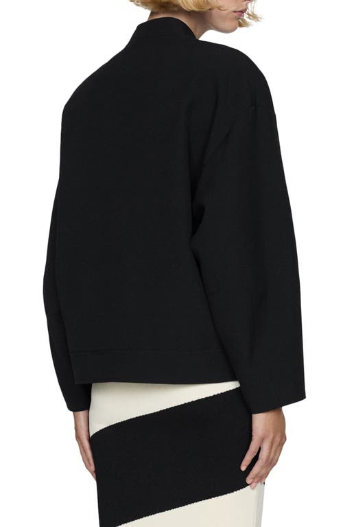 Shop Mango Oversize Bomber Jacket In Black