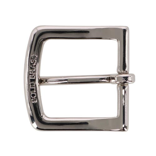 Trafalgar 32mm Solid Brass Polished Silver Single Prong Buckle In Silver