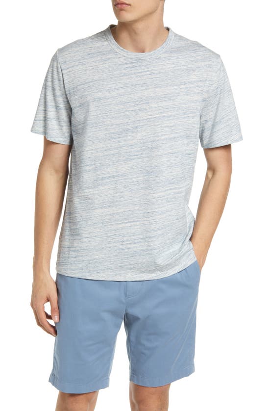 Click to view more detailed imagery on our partner's website Vince Streaky Cotton Jersey Crewneck T-shirt In Smoke Blue