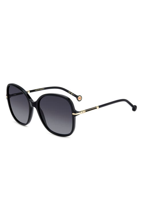 Carolina Herrera Oversize-frame Sunglasses In Black/dark Grey Sf