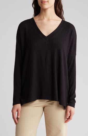 Lucky Brand V-Neck High-Low Pullover