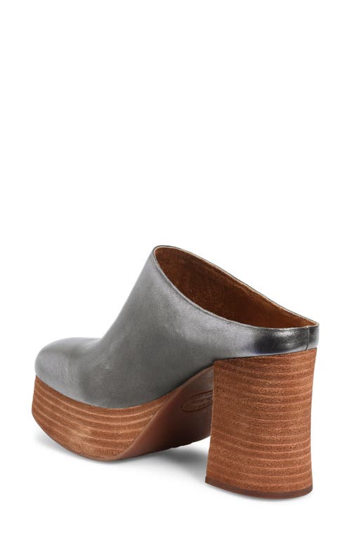 Shop Kork-ease ® Veronica Platform Mule In Silver Leather